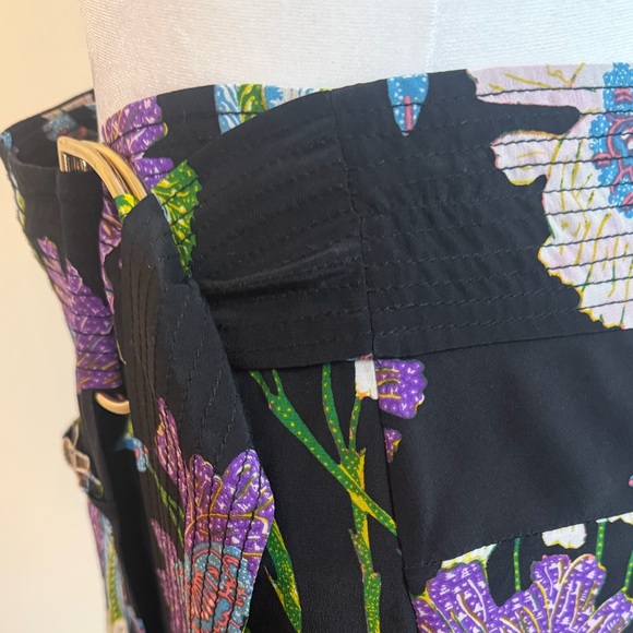 DIANE VON FURSTENBERG WOMEN'S LONG PRINTED WRAP SKIRT SIZE 0 - Picture 4 of 10